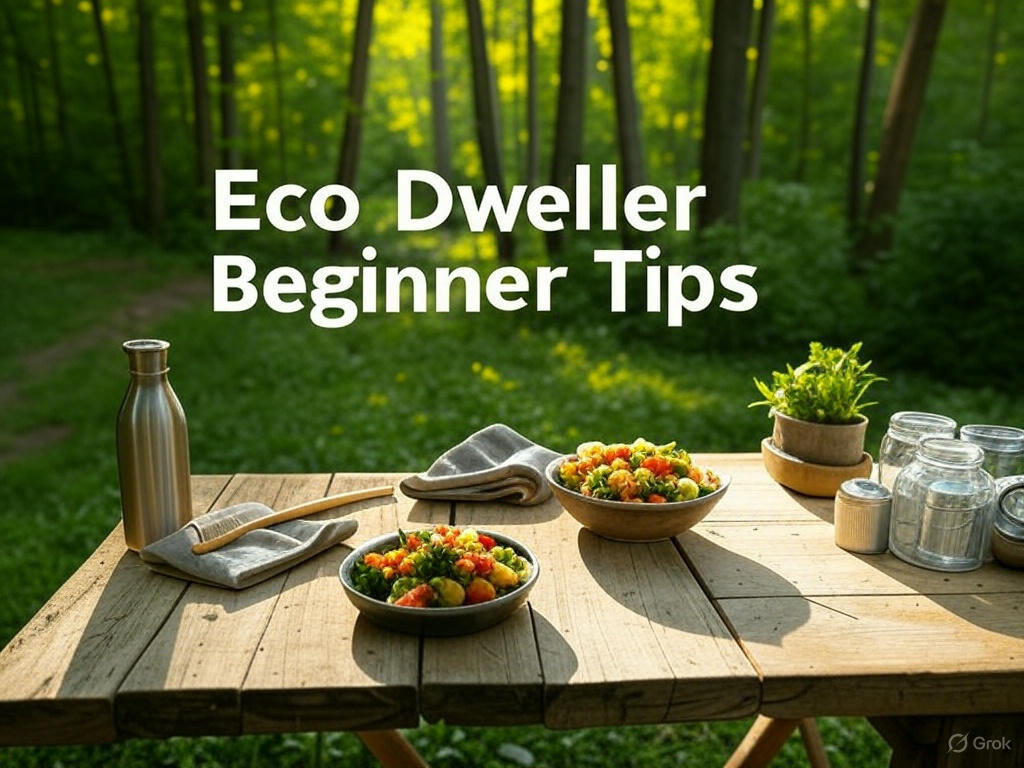 Sustainable living for eco dwellers illustration