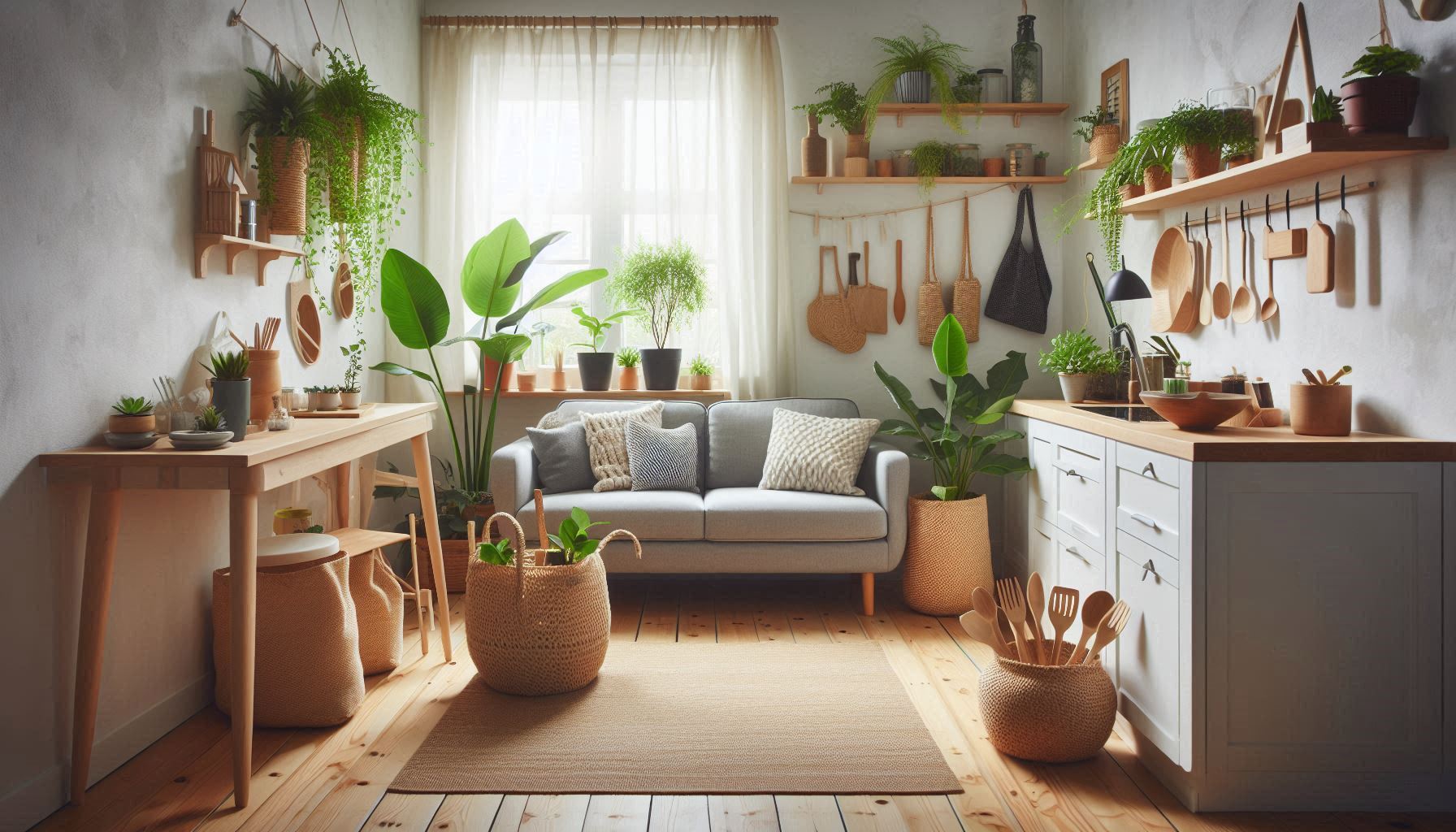 live sustainably in a small apartment