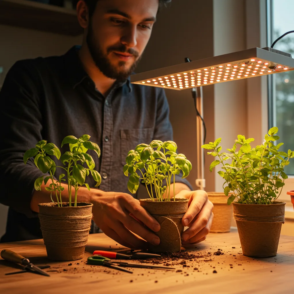 DIY indoor herb garden setup for sustainable gardening in 2025