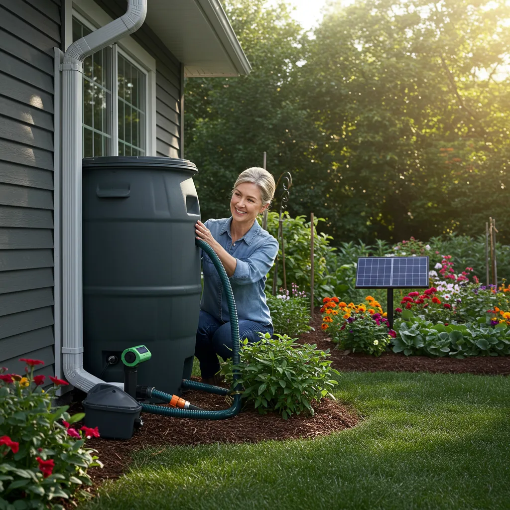 DIY rain barrel system for water conservation in sustainable homes in 2025