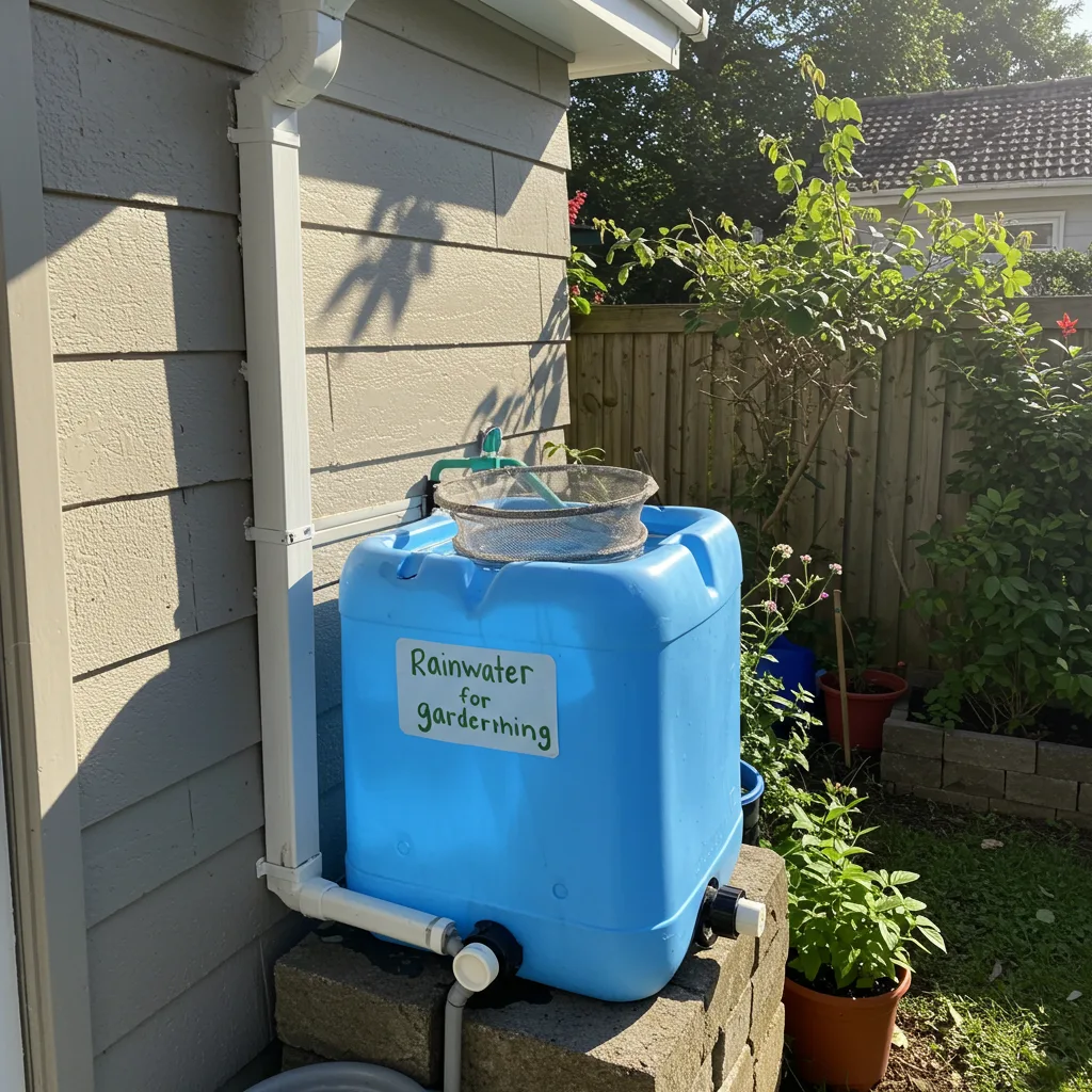 DIY rainwater harvesting system for water conservation