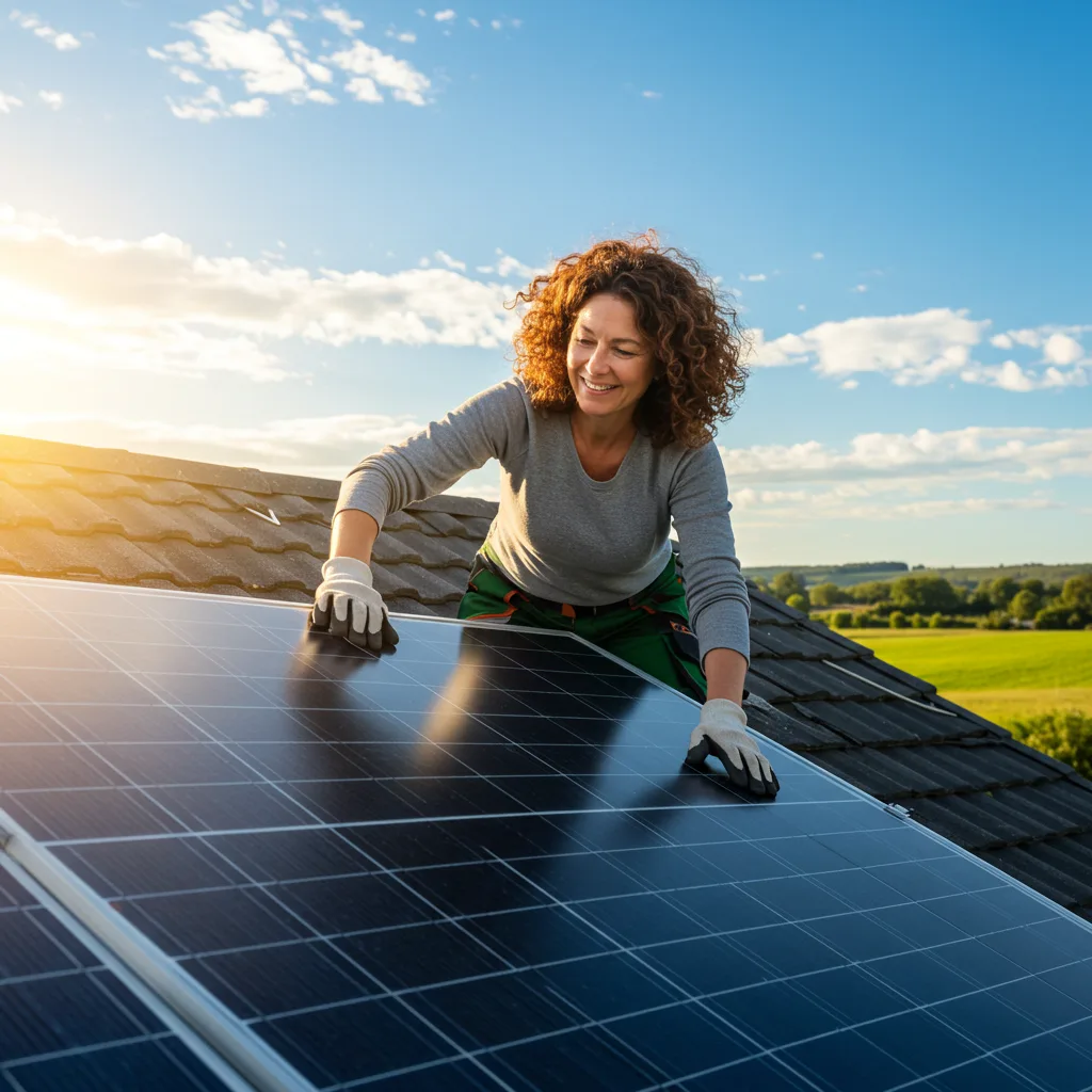 DIY solar panel installation setup for affordable green energy in 2025