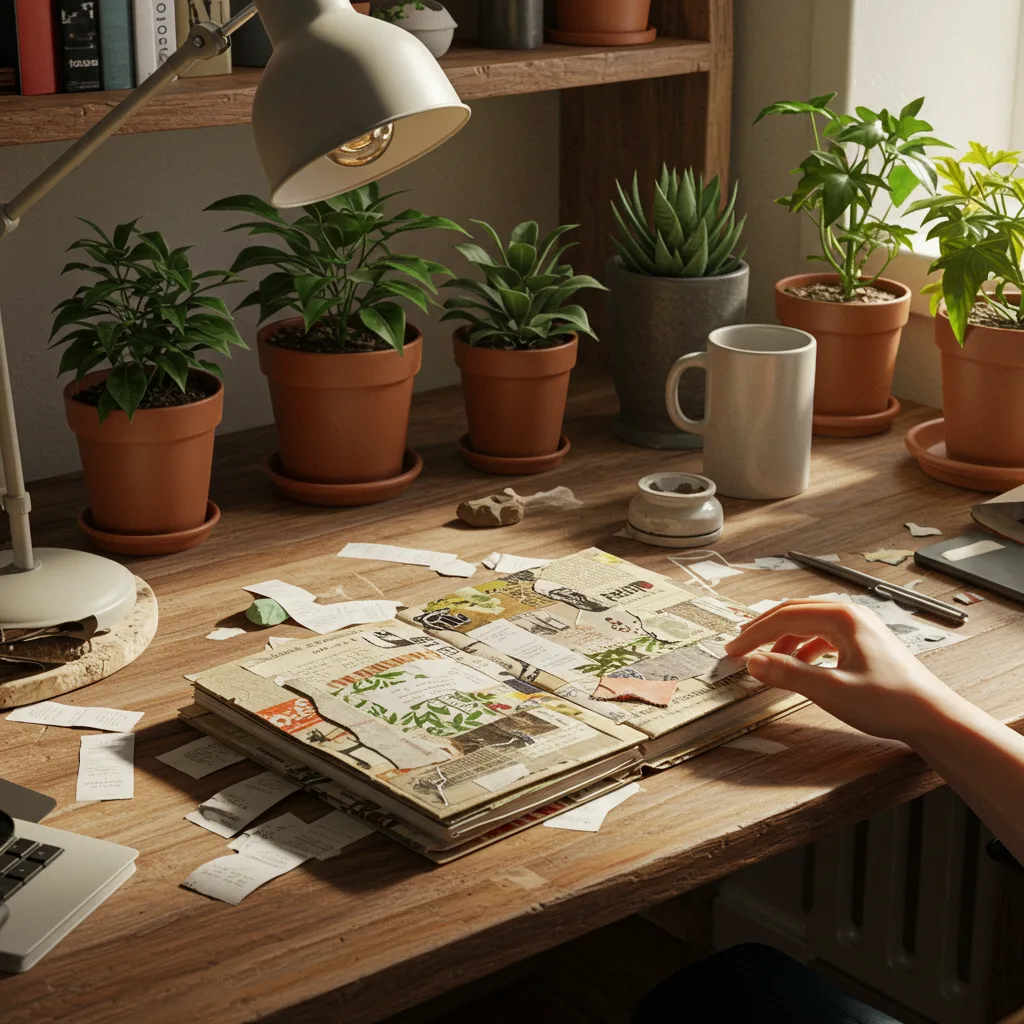 Zero-waste junk journaling 2025 creative setup