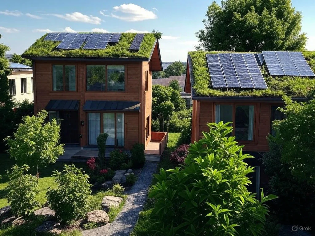 Green home insurance for eco-friendly homes with solar panels and green roofs